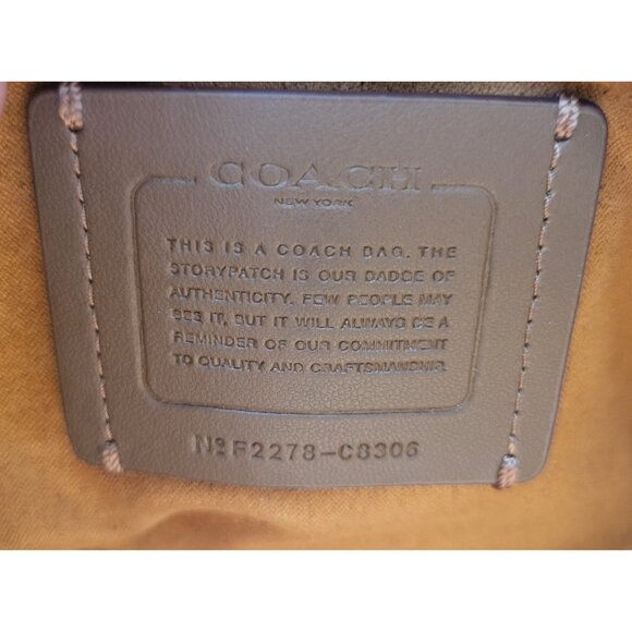 Coach Brown/Mango Signature Jacquard Lonnie Shoulder Bag/Xbody (C8306) - Picture 13 of 16